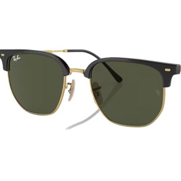 NEW RAY-BAN Clubmaster Classic – Black on Arista Gold Frame, G-15 Green Lenses - Picture 1 of 1